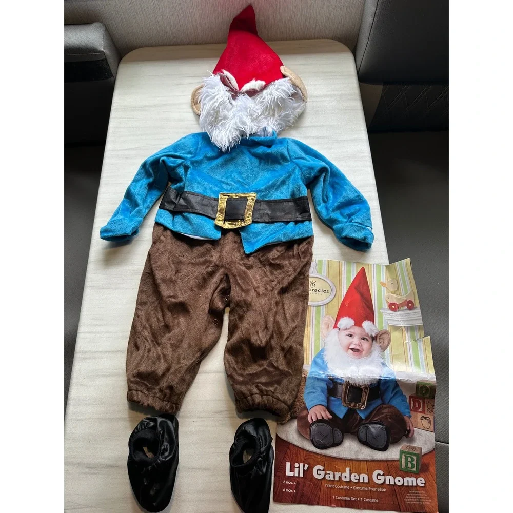 InCharacter Lil' Garden Gnome Costume Outfit‎ with Hat & Booties - 6-12 Months